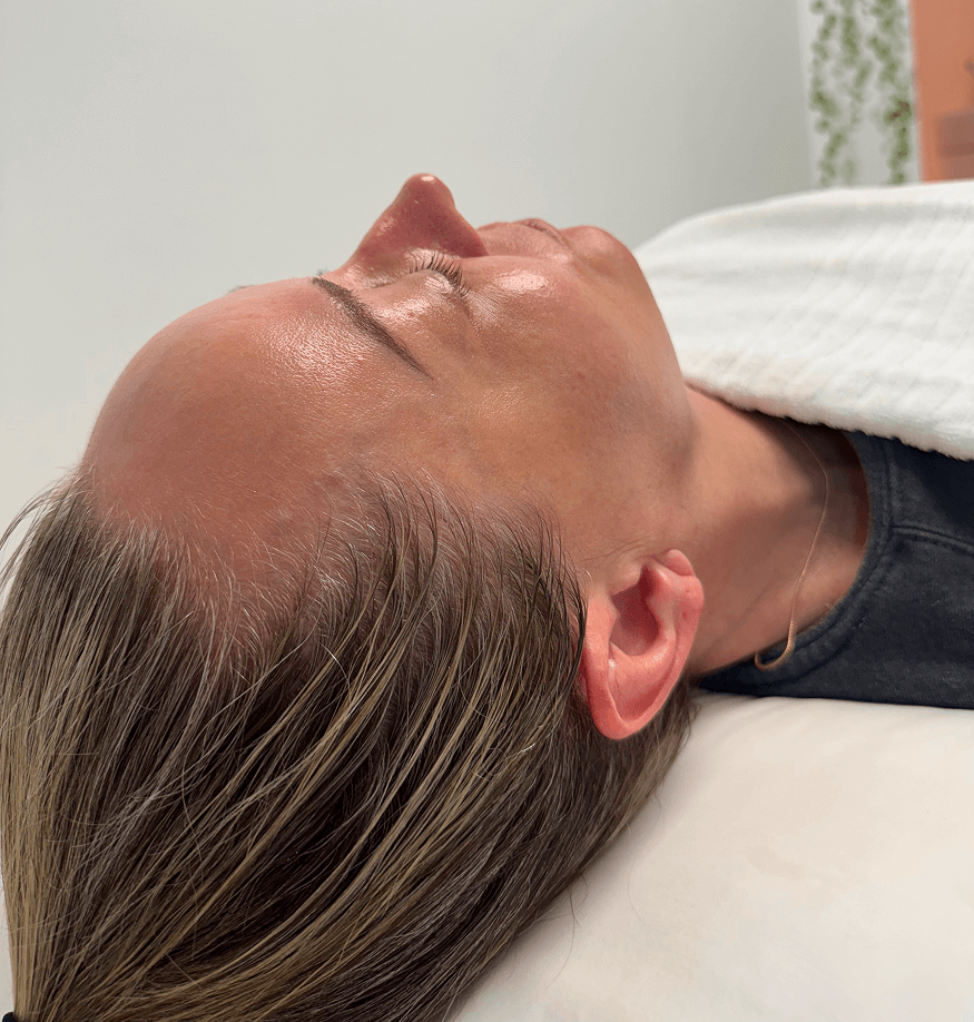 Client receiving a facial at Zohreh Spa